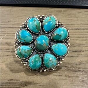 Mojave Turquoise Sterling Silver Adjustable Ring